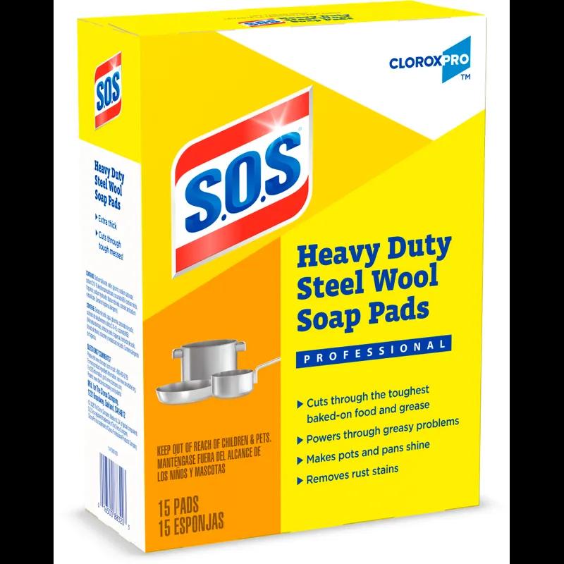 S.O.S.® Soap Pad Steel Wool 15 Count/Box 12 Box/Case 180 Count/Case