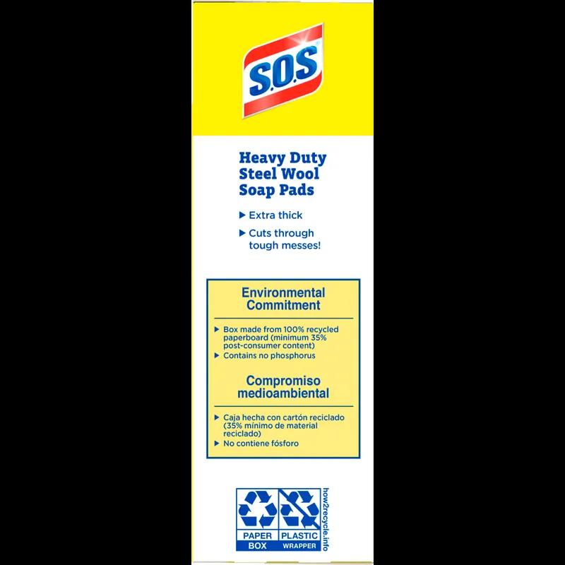 S.O.S.® Soap Pad Steel Wool 15 Count/Box 12 Box/Case 180 Count/Case