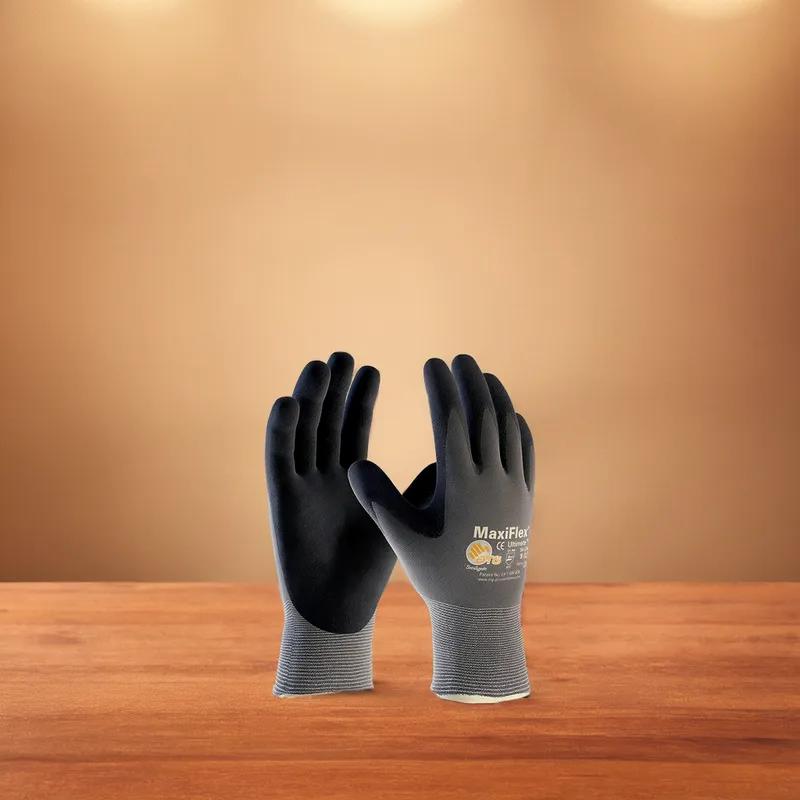 Gloves XL Gray Seamless Microfoam Grip 12/Pair
