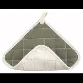 Pot Holder 8X8 IN Terry Cloth Green Square Fire Retardant 12/Dozen
