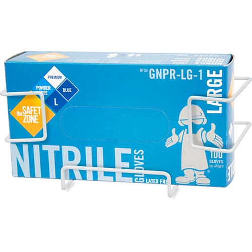 Glove Rack Dispenser 4.625X11.125X4.25 IN White Wall Mount 2/Box