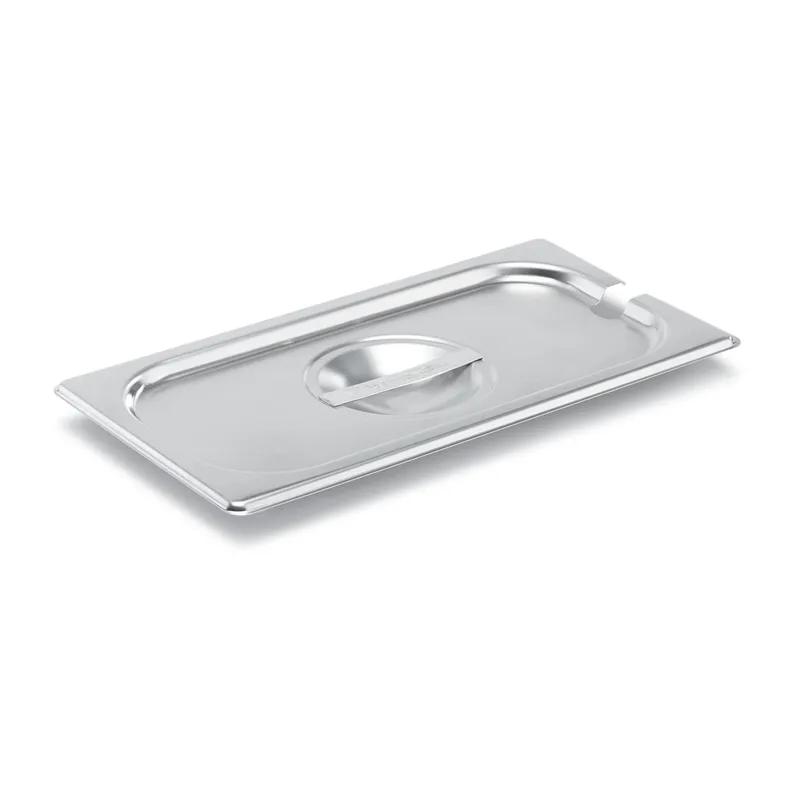 Super Pan V® Cover 7X12.81X1 IN Stainless Steel 22 Gauges For 1/3 Size Steam Pan Slotted 1/Each