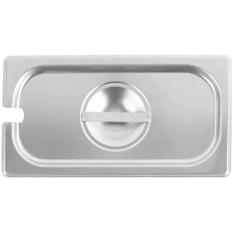 Super Pan V® Cover For Steam Table Pan 1/3 Size 7X12.81X1 IN Stainless Steel Slotted 1/Each