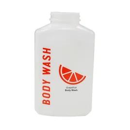 TSI Generic Oblong Empty Grapefruit Body Wash Bottle 32 FLOZ Clear Plastic 1/Each
