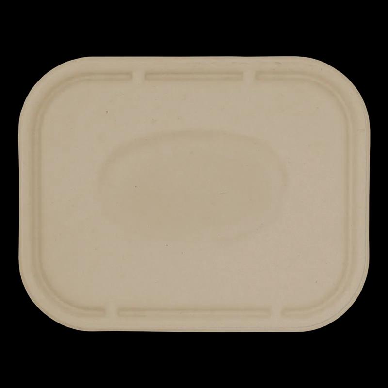 Lid Flat 10.1X7.8 IN Pulp Fiber Kraft Rectangle For Container 400/Case