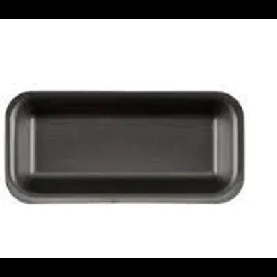 25S Meat Tray 8X14.75X1.06 IN Polystyrene Foam Black Rectangle 250/Case