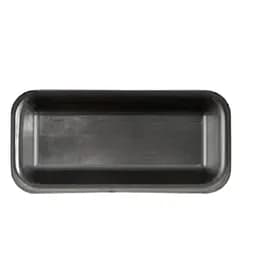 25S Meat Tray 8X14.75X1.06 IN Polystyrene Foam Black Rectangle 250/Case