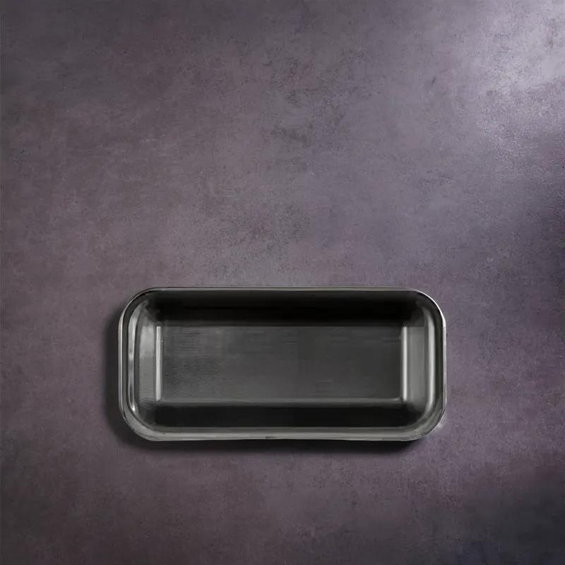 25S Meat Tray 8X14.75X1.06 IN Polystyrene Foam Black Rectangle 250/Case