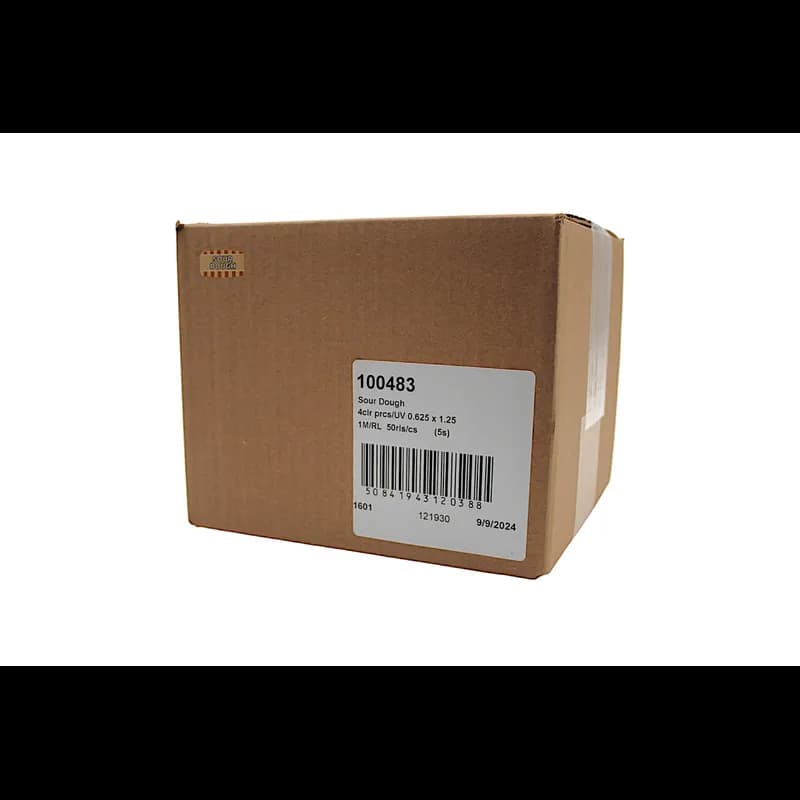 Sour Dough Bakery Flavor Label 0.625X1.25 IN Oval 4 Color Process UV 1000 Count/Roll 50 Rolls/Case 50000 Count/Case