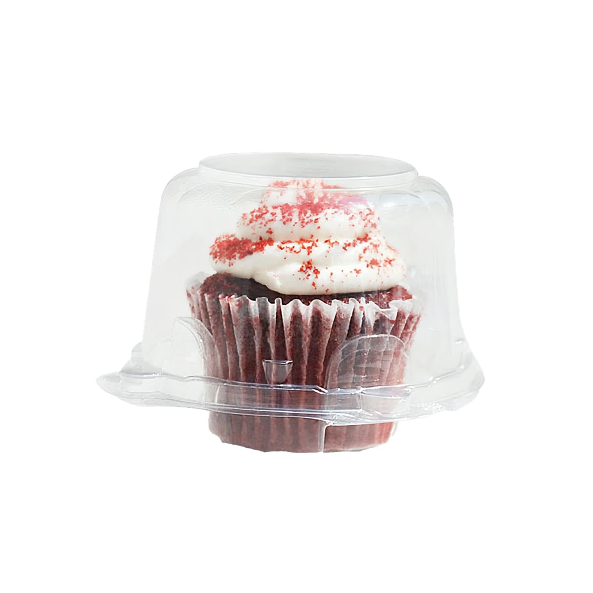 Cupcake Muffin Hinged Container With Dome Lid Large (LG) Plastic Clear 300/Case