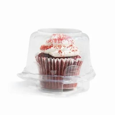 Cupcake Muffin Hinged Container With Dome Lid Large (LG) Plastic Clear 300/Case