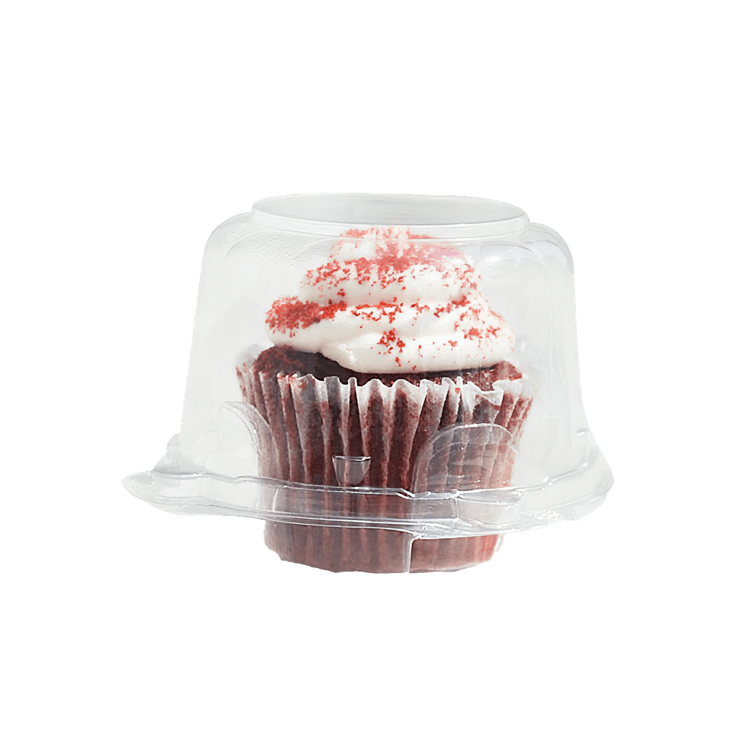 Cupcake Muffin Hinged Container With Dome Lid Large (LG) Plastic Clear 300/Case