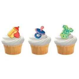 Cake & Cupcake Topper Ring Plastic Multicolor Baby 144/Pack