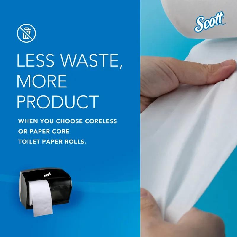 Scott® Essential Toilet Paper Dispenser 11X7.63X6 IN Wall Mount Black 2-Roll Coreless 1/Each