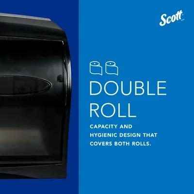 Scott® Essential Toilet Paper Dispenser 11X7.63X6 IN Wall Mount Black 2-Roll Coreless 1/Each