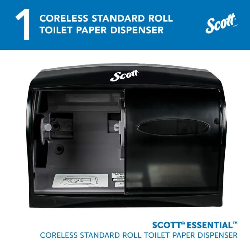 Scott® Essential Toilet Paper Dispenser 11X7.63X6 IN Wall Mount Black 2-Roll Coreless 1/Each