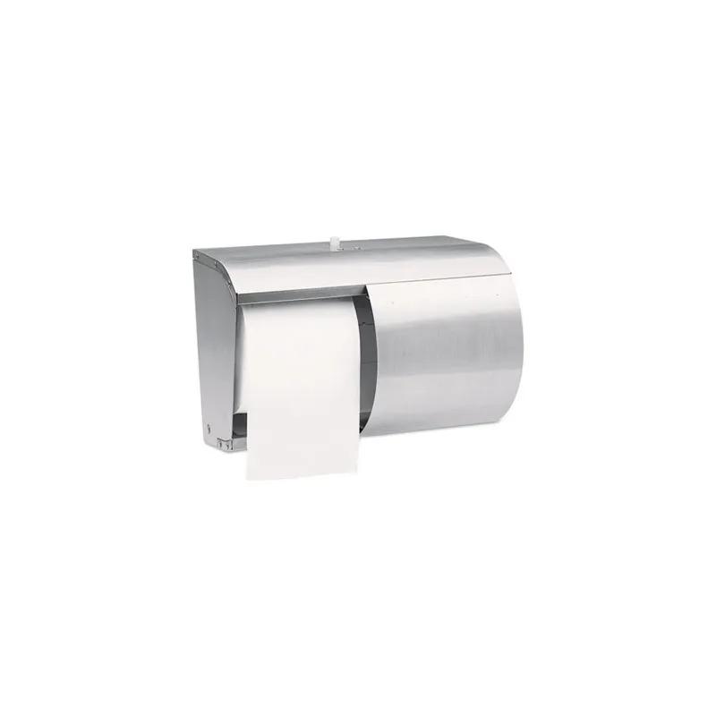 Scott® Pro Toilet Paper Dispenser 10.13X7.13X6.38 IN Stainless Steel Wall Mount, Locking Double Roll Coreless 1/Each