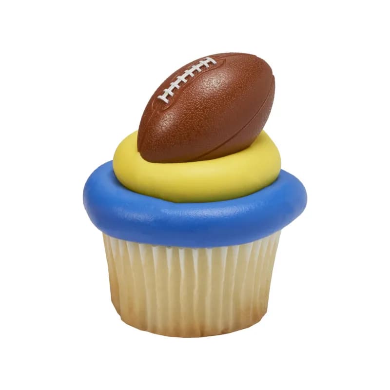 Cake & Cupcake Topper Pick 2X1.3X1.5 IN Plastic Brown Football 144/Pack