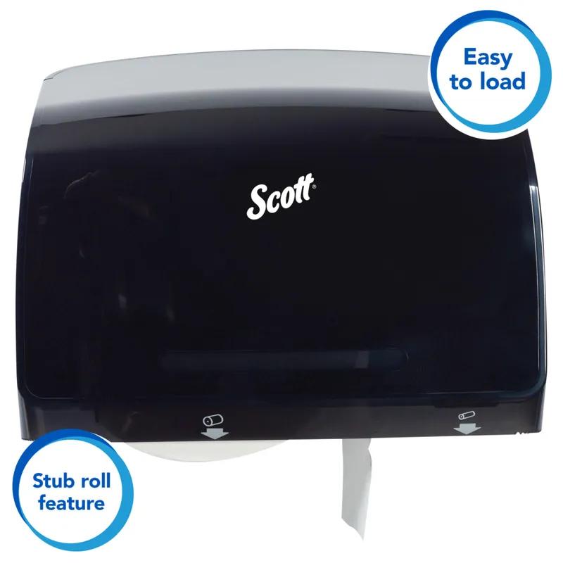 Scott® Professional Toilet Paper Dispenser 14.13X13.39X5.87 IN Wall Mount Black Coreless Jumbo (JRT) 9.38IN Roll 1/Each