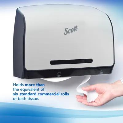 Scott® Professional Toilet Paper Dispenser 14.13X10.39X5.87 IN Wall Mount White Coreless Jumbo (JRT) 9.38IN Roll 1/Each