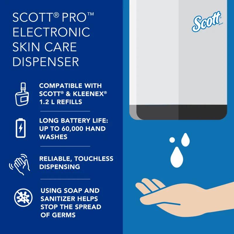 Scott® Pro Hand Sanitizer & Soap Dispenser 7.29X11.69X4 IN Black Electronic Surface Mount Cassette 1/Each