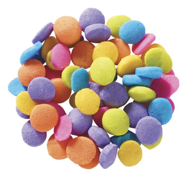 Cake Decorating Sequins 3 LB Neon Bright Purple Pink Orange Blue Yellow Green 1/Box