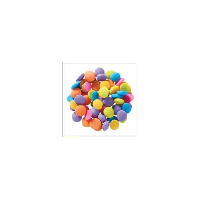 Cake Decorating Sequins 3 LB Neon Bright Purple Pink Orange Blue Yellow Green 1/Box