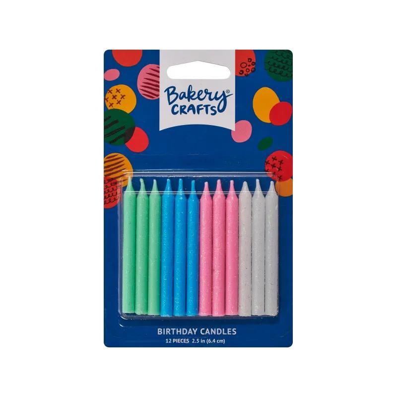 Decoration Candle Wax Assorted Glitter 12/Pack