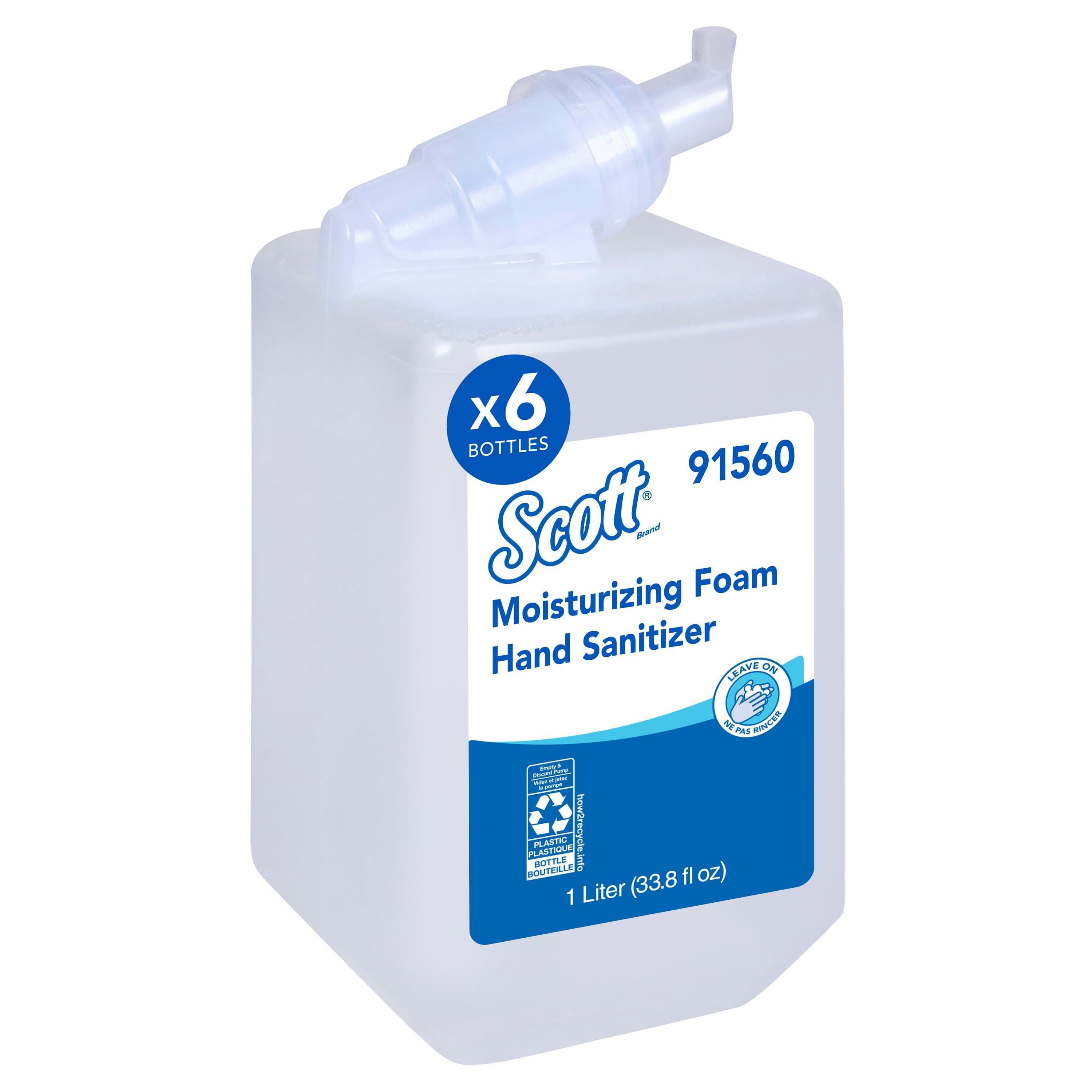 Scott® Hand Sanitizer Foam 1 L Fresh Scent Clear 62% Ethyl Alcohol 6/Case