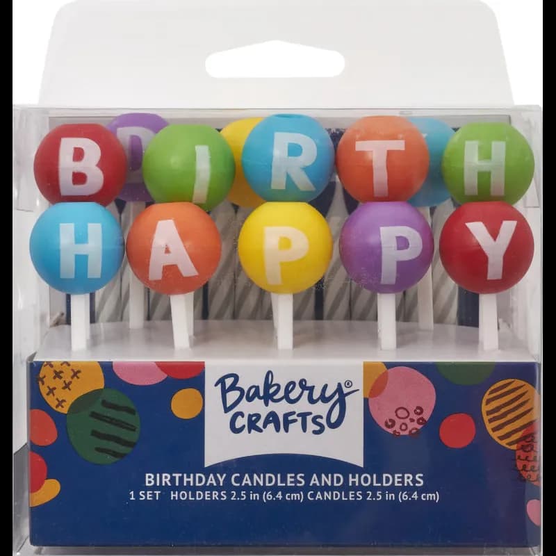 Candle Holder & Candle 4X2.13X4.44 IN Round 3D 6/Pack