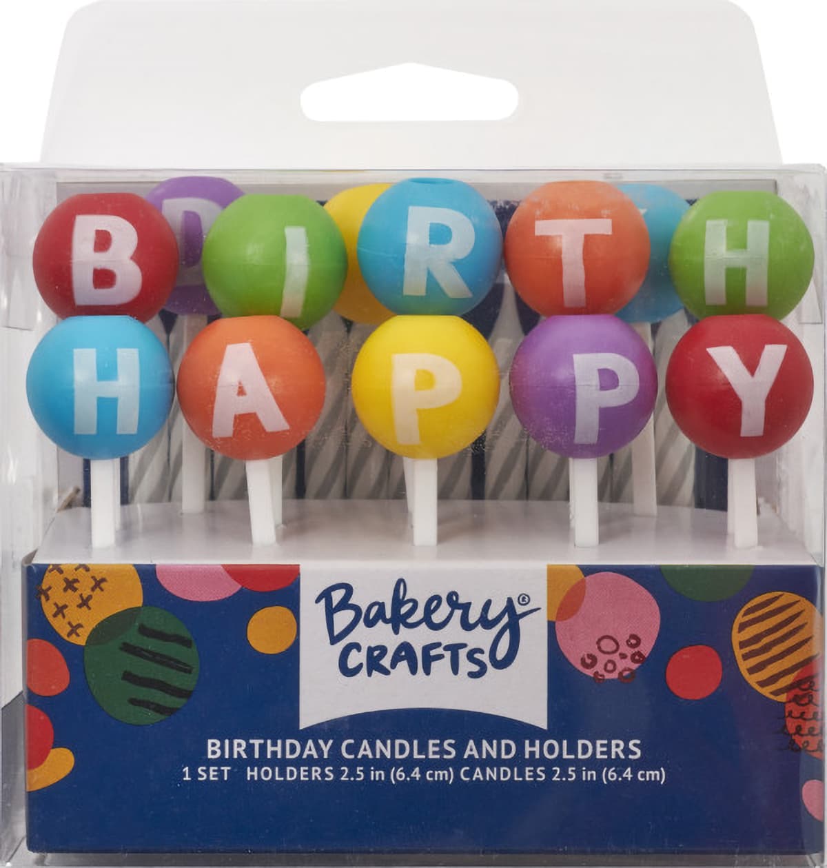 Candle Holder & Candle 4X2.13X4.44 IN Round 3D 6/Pack