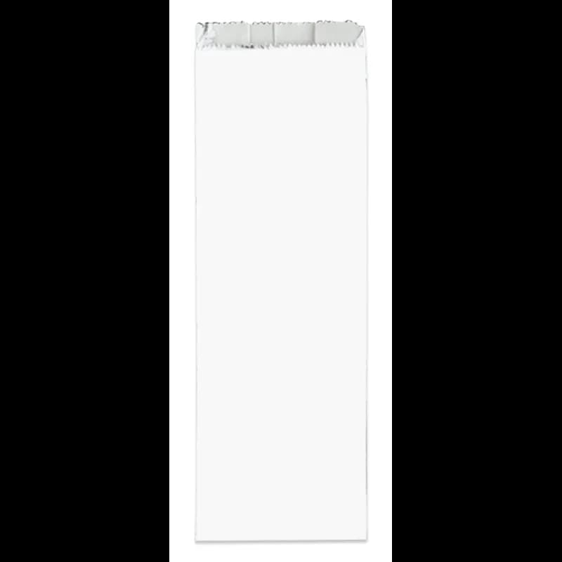 Hot Dog Bag 3X2X9 IN Foil-Lined Paper Silver White Unprinted Gusset 1000/Case