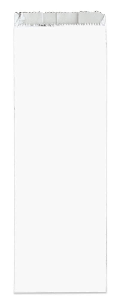 Hot Dog Bag 3X2X9 IN Foil-Lined Paper Silver White Unprinted Gusset 1000/Case