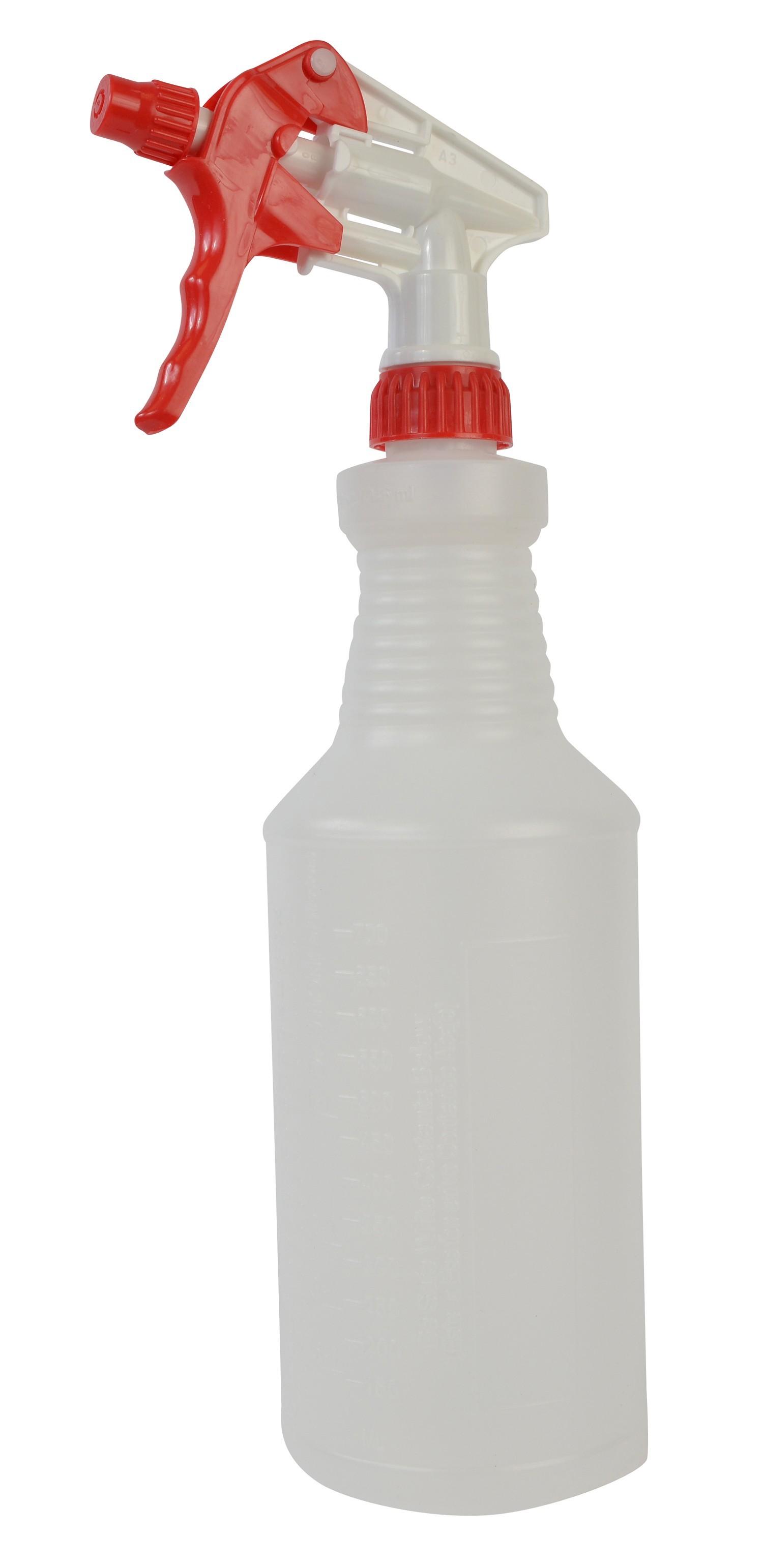 Spray Bottle & Trigger Sprayer 24 FLOZ Plastic Red White 1/Each