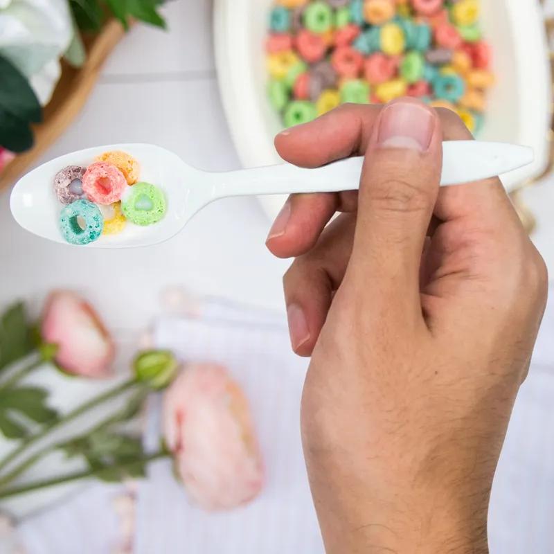 Dart® Style Setter® Teaspoon 5.9 IN PP White Medium Weight Microwave Safe 1000/Case