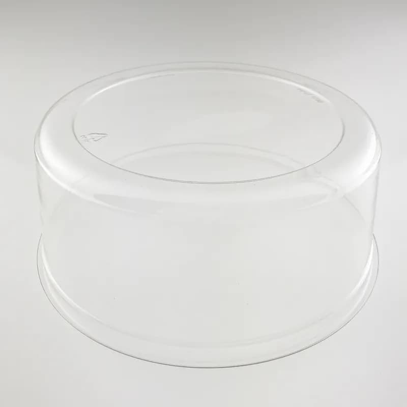 Lid High Dome 8.88X3.5 IN 1 Compartment PET Clear Round For Cake Bakery Container Smooth Unhinged 80/Case