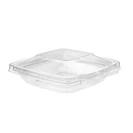 Safe-T-Fresh® Deli Container Hinged With Dome Lid 8 OZ RPET Clear Square 168/Case