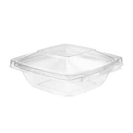 Safe-T-Fresh® Deli Container Hinged With Dome Lid 12 OZ RPET Clear Square 168/Case