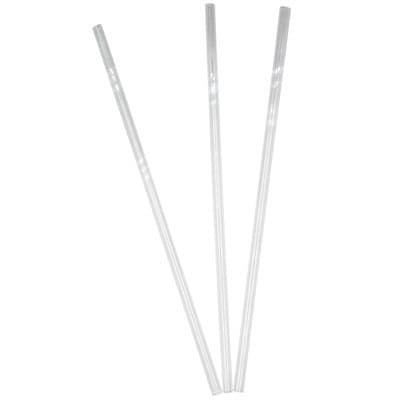 Super Jumbo Straw 0.24X8 IN PLA Clear Paper Wrapped 10000/Case