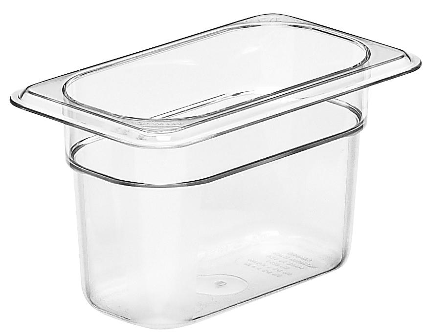 Camwear® Food Pan 1/9 Size 4 IN Clear PC 1/Each