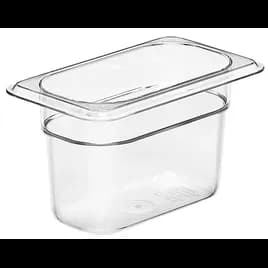 Camwear® Food Pan 1/9 Size 4 IN Clear PC 1/Each