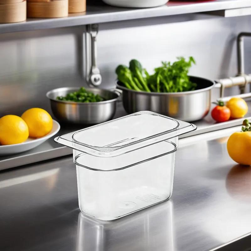 Food Pan 1/9 Size 4 IN Clear PC 1/Each