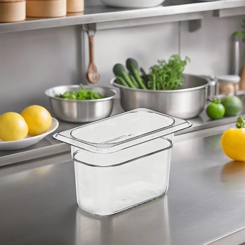 Food Pan 1/9 Size 4 IN Clear PC 1/Each