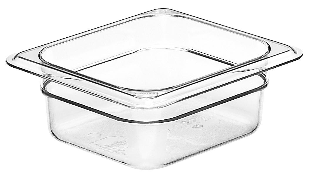 Camwear® Food Pan 1/6 Size 2.5 IN Clear PC 1/Each