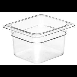 Food Storage Container 1/6 Size 4 IN Clear PC 1/Each