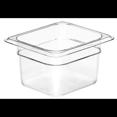 Food Storage Container 1/6 Size 4 IN Clear PC 1/Each