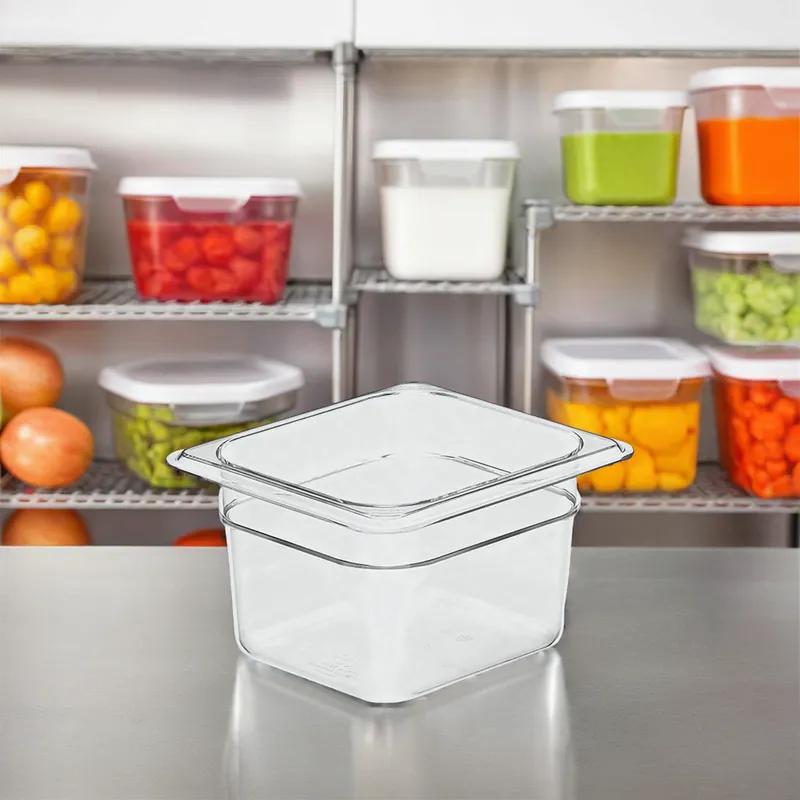 Camwear® Food Storage Container 1/6 Size 4 IN Clear PC 1/Each