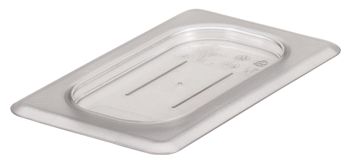Camwear® Lid Food Pan 1/9 Size Clear PC With No Hole Lid 1/Each