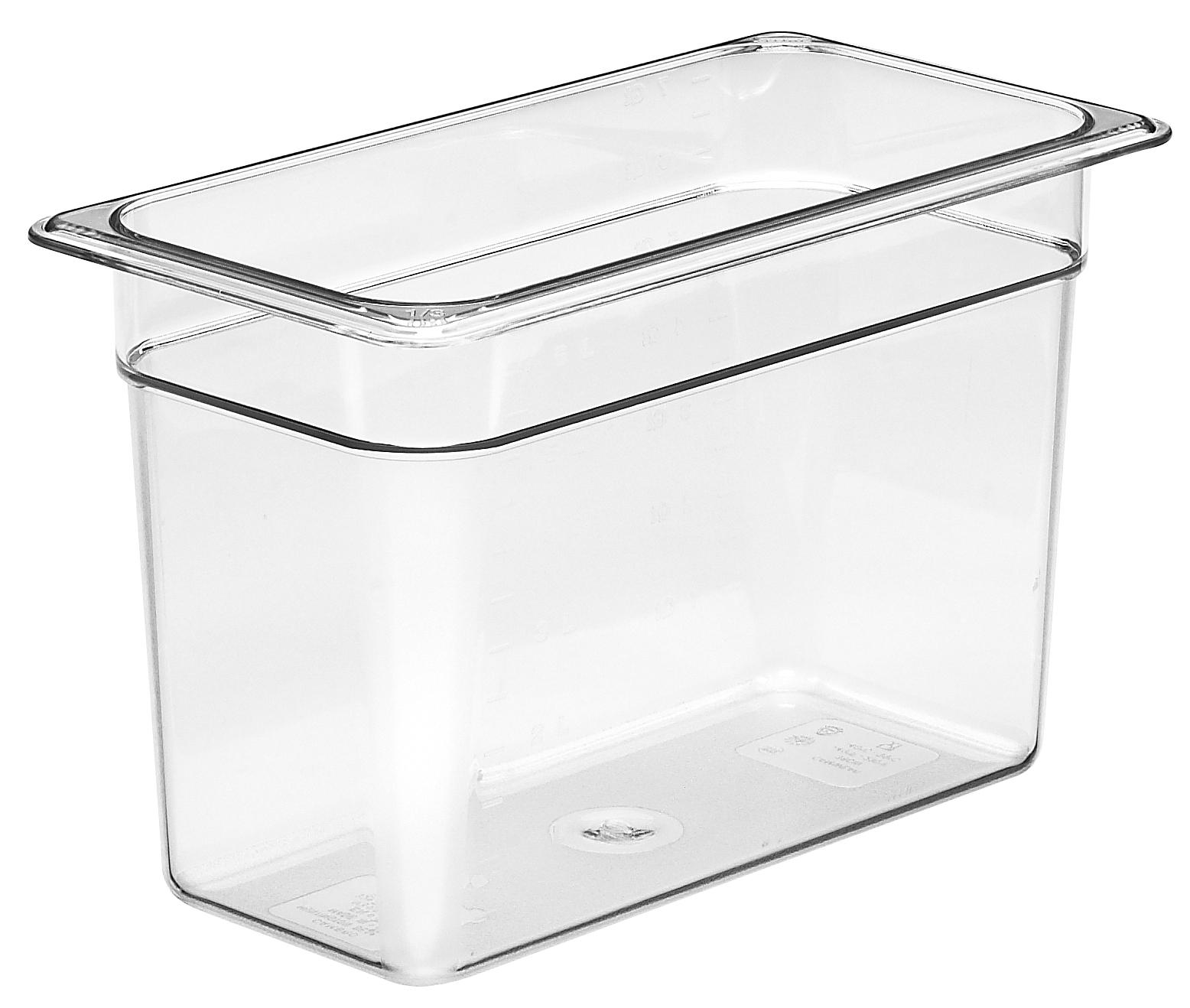 Camwear® Food Pan 1/3 Size 8 IN 73 QT Clear Rectangle 1/Each