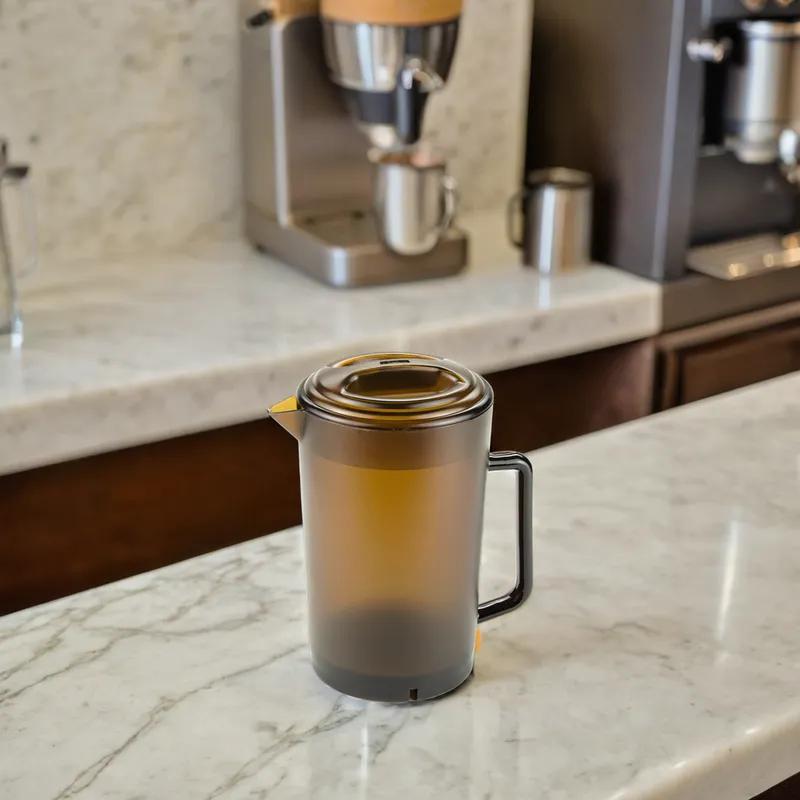 Bulk Brew Espresso Pitcher 64 OZ SAN Amber Textured 1/Each